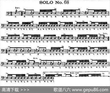 美国军鼓SOLONo.66-70（爵士鼓谱）