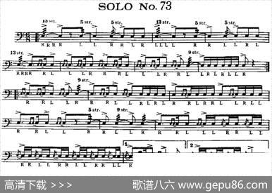 美国军鼓SOLONo.71-75（爵士鼓谱）