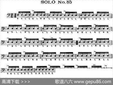 美国军鼓SOLONo.81-85（爵士鼓谱）
