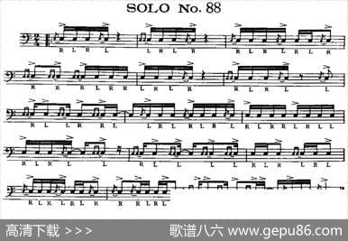 美国军鼓SOLONo.86-90（爵士鼓谱）
