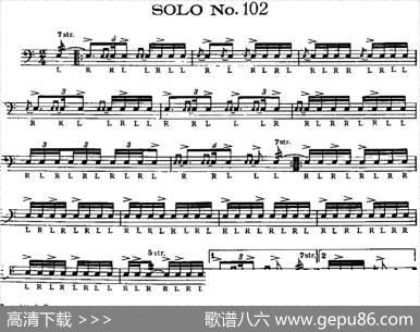美国军鼓SOLONo.101-105（爵士鼓谱）