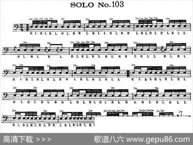 美国军鼓SOLONo.101-105（爵士鼓谱）