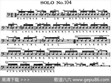 美国军鼓SOLONo.101-105（爵士鼓谱）