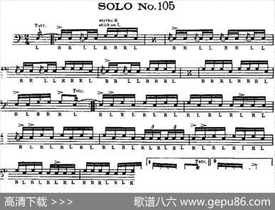 美国军鼓SOLONo.101-105（爵士鼓谱）
