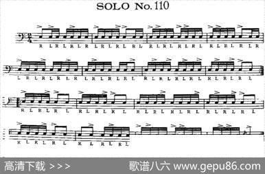 美国军鼓SOLONo.106-110（爵士鼓谱）