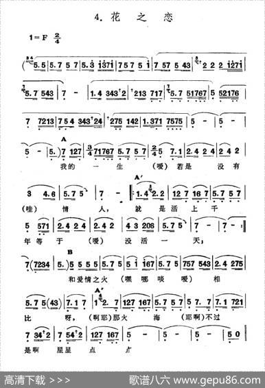 花之恋（新疆伊犁维吾尔民歌第五套《小汗莱龙》）