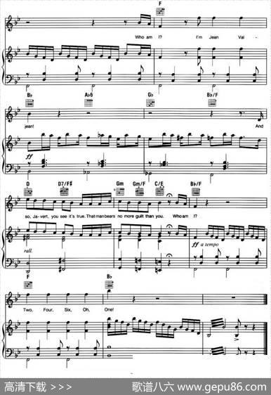 WhoAmI（音乐剧《悲惨世界》（LesMiserables）选曲、正谱）