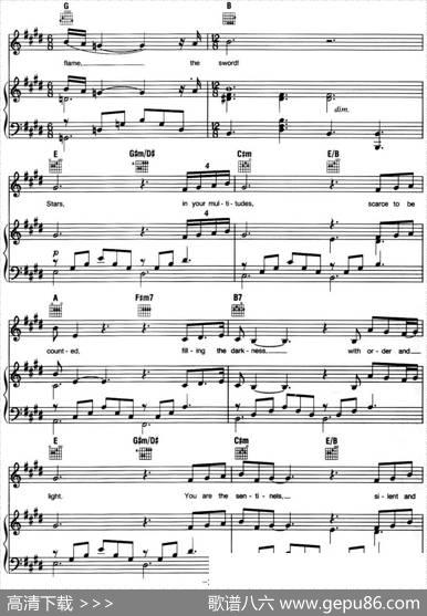 Stars（音乐剧《悲惨世界》（LesMiserables）选曲、正谱）