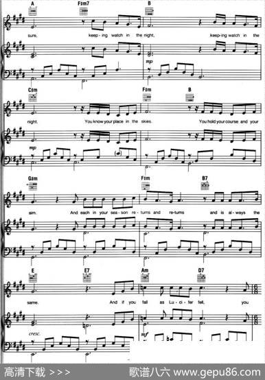 Stars（音乐剧《悲惨世界》（LesMiserables）选曲、正谱）