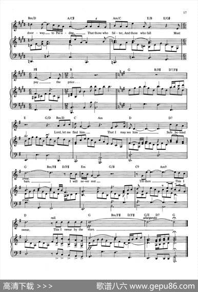 Stars（音乐剧《悲惨世界》（LesMiserables）选曲、正谱）