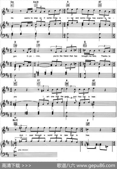 InMyLife（音乐剧《悲惨世界》（LesMiserables）选曲、正谱）