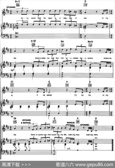 InMyLife（音乐剧《悲惨世界》（LesMiserables）选曲、正谱）