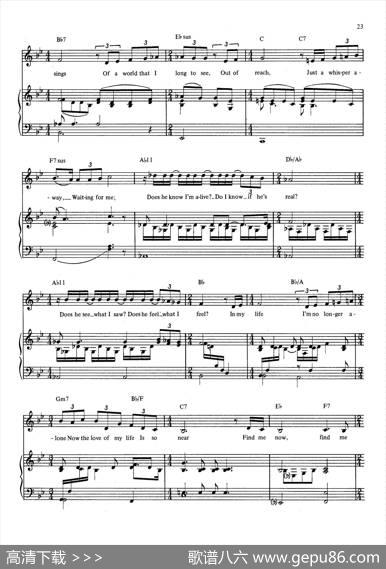 InMyLife（音乐剧《悲惨世界》（LesMiserables）选曲、正谱）
