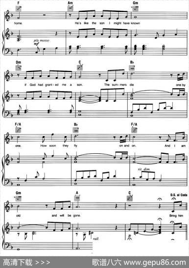 BringHimHome（音乐剧《悲惨世界》（LesMiserables）选曲、正谱）