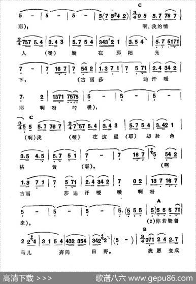 古丽娜迪汗（新疆伊犁维吾尔民歌第九套《我那戴花的情人》）