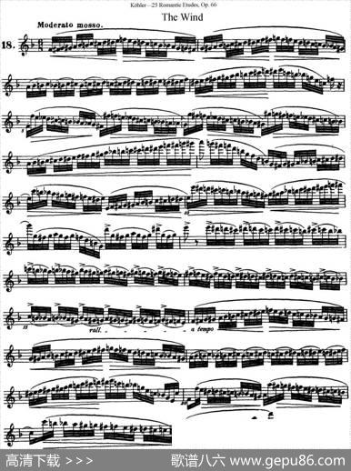 25首浪漫练习曲作品66号（NO.18）|Kohler（柯勒）