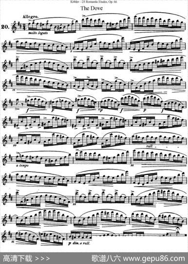 25首浪漫练习曲作品66号（NO.20）|Kohler（柯勒）
