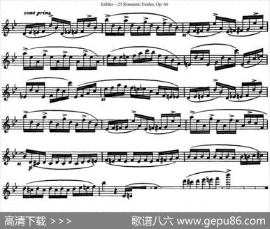 25首浪漫练习曲作品66号（NO.21）|Kohler（柯勒）