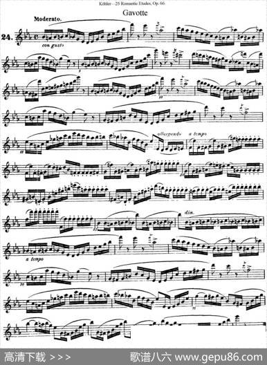 柯勒25首浪漫长笛练习曲作品66号（NO.24）|Kohler（柯勒）