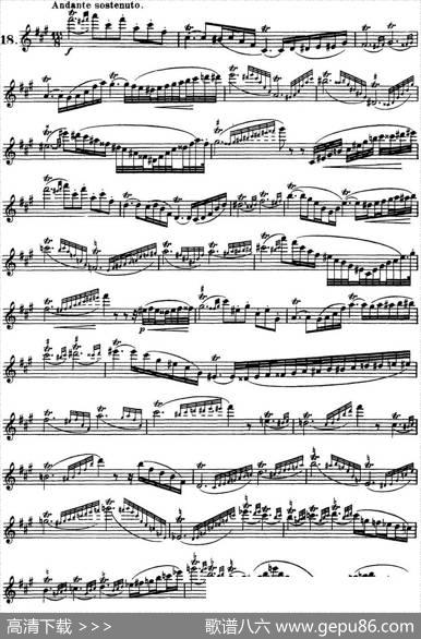 柯勒30首高级长笛练习曲作品75号（NO.18）|Kohler(柯勒)
