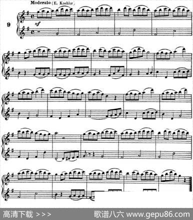 柯勒40首长笛提高练习曲OP.55（NO.9）|Kohler(柯勒)