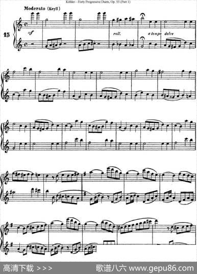 柯勒40首长笛提高练习曲OP.55（NO.15）|Kohler(柯勒)