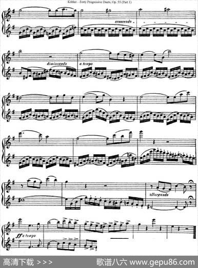 柯勒40首长笛提高练习曲OP.55（NO.16）|Kohler(柯勒)