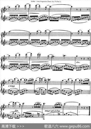 柯勒40首长笛提高练习曲OP.55（NO.22）|Kohler(柯勒)