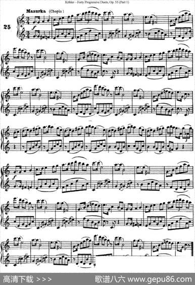 柯勒40首长笛提高练习曲OP.55（NO.25）|Kohler(柯勒)