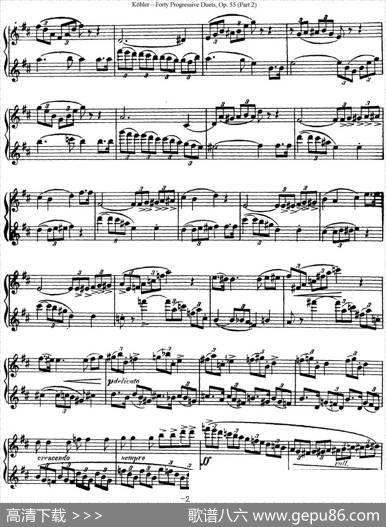 柯勒40首长笛提高练习曲OP.55（二重奏）（NO.13）|Kohler（柯勒）