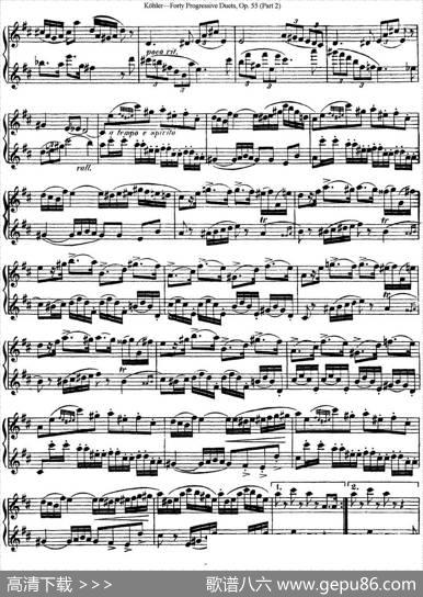 柯勒40首长笛提高练习曲OP.55（二重奏）（NO.13）|Kohler（柯勒）