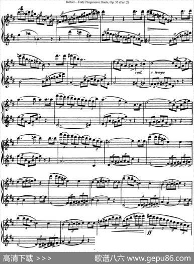 柯勒40首长笛提高练习曲OP.55（二重奏）（NO.13）|Kohler（柯勒）