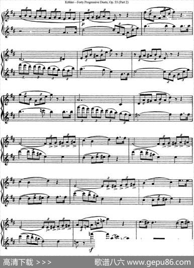 柯勒40首长笛提高练习曲OP.55（二重奏）（NO.13）|Kohler（柯勒）