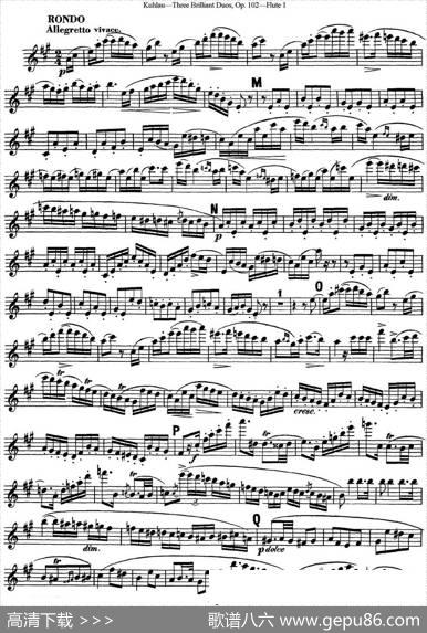 库劳长笛二重奏练习三段OP.102——Flute1（NO.3）|Kuhlau(库劳)