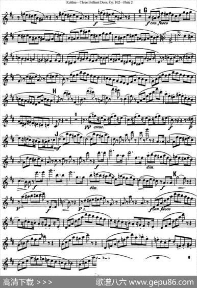 库劳长笛二重奏练习三段OP.102——Flute2（NO.1）|Kuhlau(库劳)