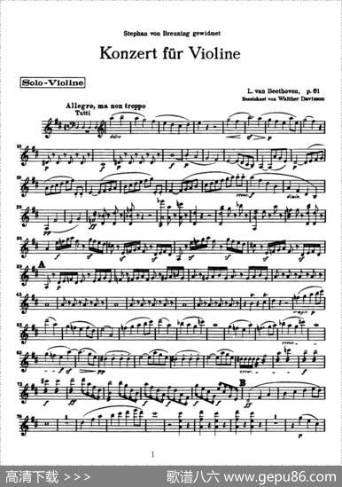 KonzertfurVioline（贝多芬小提琴协奏曲）