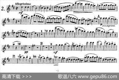 库劳长笛二重奏练习曲Op.10——Flute1（No.2）|Kuhlau(库劳)