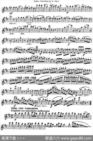 库劳长笛二重奏练习曲Op.10——Flute1（No.2）|Kuhlau(库劳)