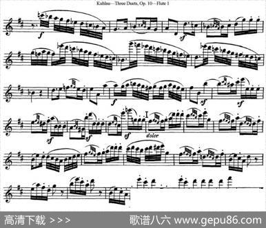 库劳长笛二重奏练习曲Op.10——Flute1（No.2）|Kuhlau(库劳)