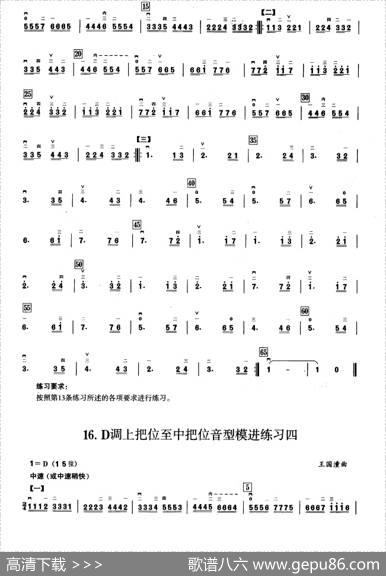 一、D调音阶与音型模进练习（二胡音阶练习）