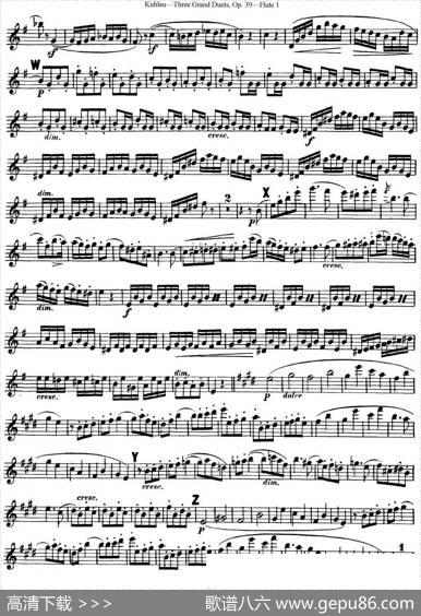 库劳长笛二重奏大练习曲Op.39——Flute1（No.1）|Kuhlau(库劳)