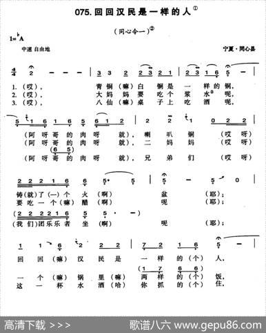 回回汉民是一样的人