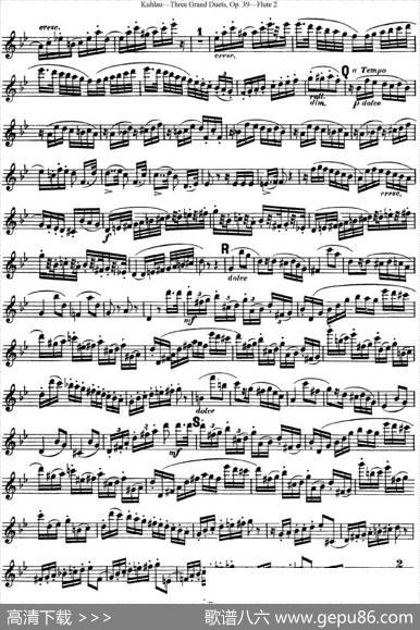 库劳长笛二重奏大练习曲Op.39——Flute2（No.2）|Kuhlau(库劳)