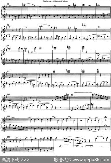 贝多芬快板及小步舞曲二重奏|Beethoven（贝多芬）