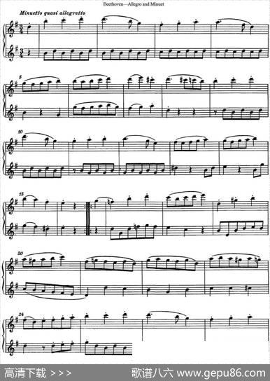 贝多芬快板及小步舞曲二重奏|Beethoven（贝多芬）