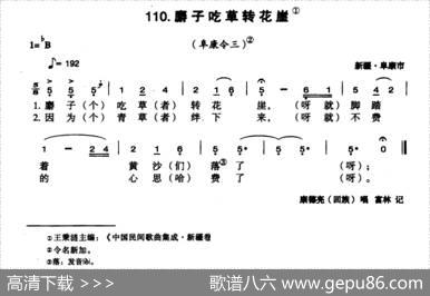 麝子吃草转山崖