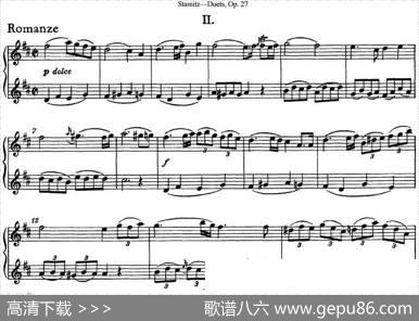 斯塔米茨二重奏长笛练习曲Op.27（No.2）|Stamitz(斯塔米茨)