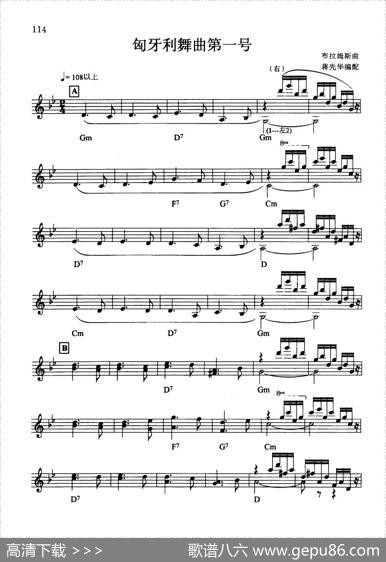 匈牙利舞曲第一号|布拉姆斯曲蒋先华编配