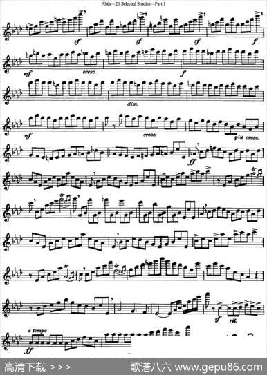 阿尔泰斯26首精选长笛练习曲（NO.1）|Altes（阿尔泰斯）