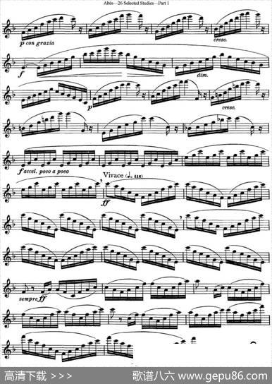 阿尔泰斯26首精选长笛练习曲（NO.5）|Altes（阿尔泰斯）